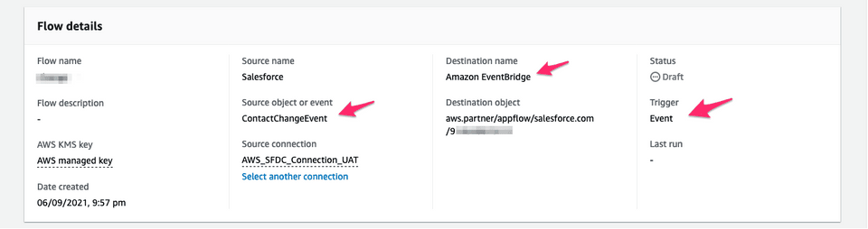 figure-7: event-triggered AppFlow settings